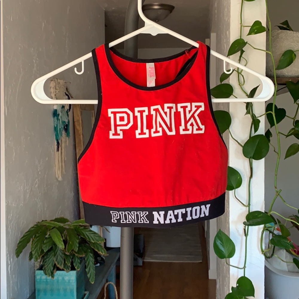 PINK VS Red crop top(halter)